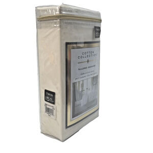 Cotton Collection 300-Thread-Count Cotton Twin Bed Skirt in Ivory